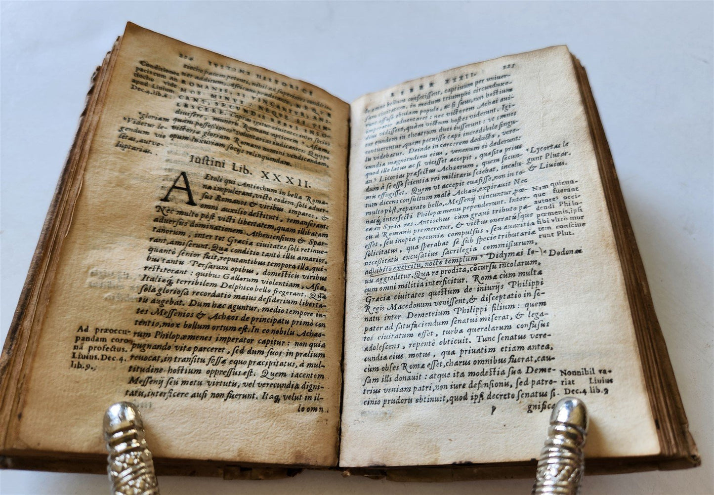 1568 HISTORY by POMPEY TROGUE antique ILLUSTRATED w/ ROMAN EMPERORS PORTRAITS