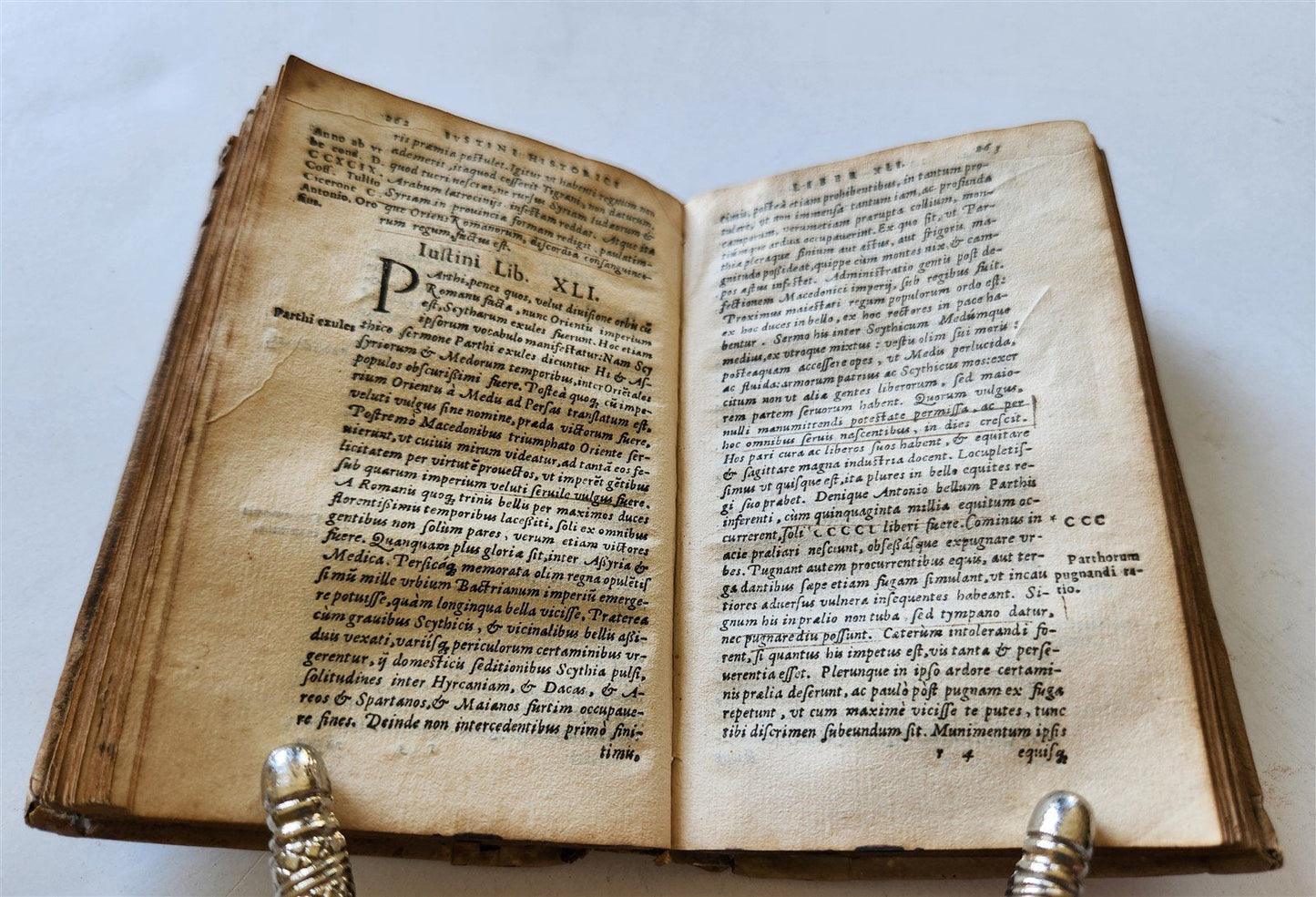 1568 HISTORY by POMPEY TROGUE antique ILLUSTRATED w/ ROMAN EMPERORS PORTRAITS