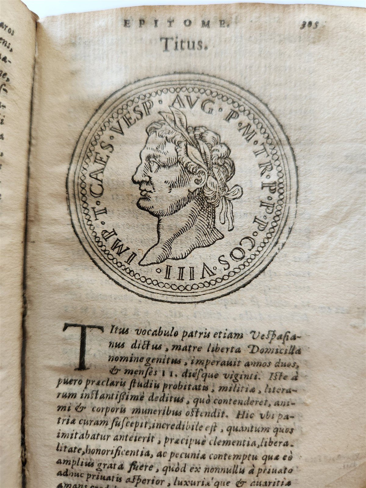 1568 HISTORY by POMPEY TROGUE antique ILLUSTRATED w/ ROMAN EMPERORS PORTRAITS