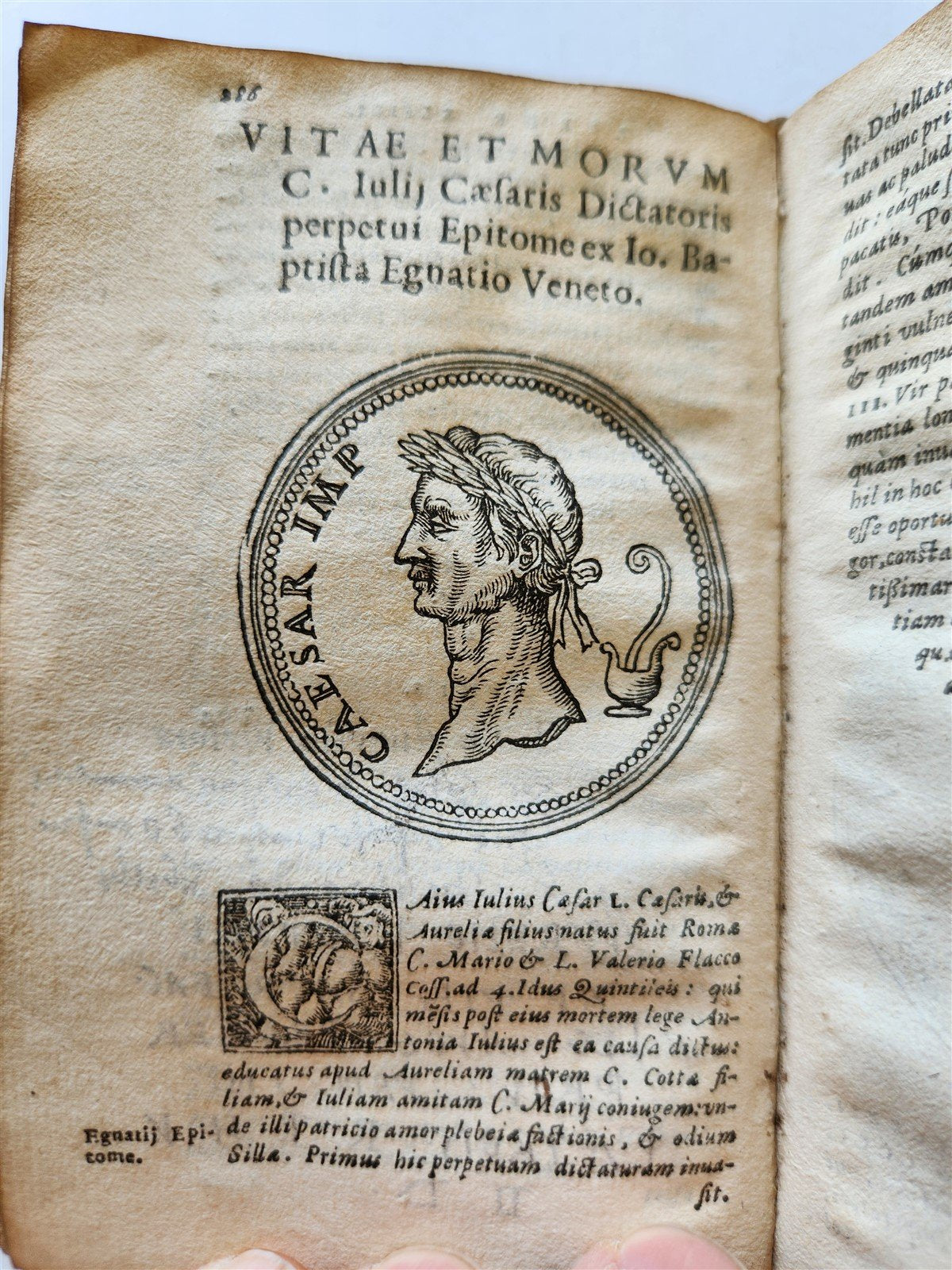 1568 HISTORY by POMPEY TROGUE antique ILLUSTRATED w/ ROMAN EMPERORS PORTRAITS
