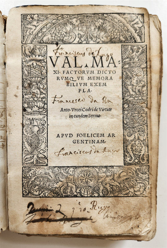 1521 POST-INCUNABULA VALERIUS MAXIMUS Factorum dictorumque memorabilium antique