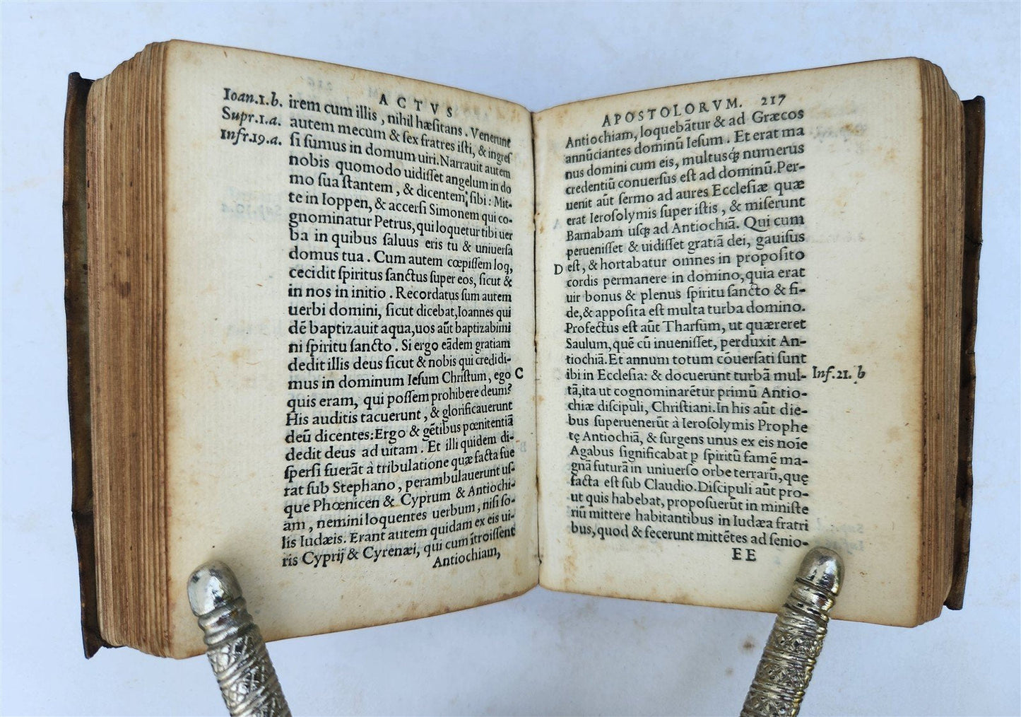 1548 BIBLE in LATIN NEW TESTAMENT antique RARE POCKET SIZE BIBLIA VELLUM BINDING