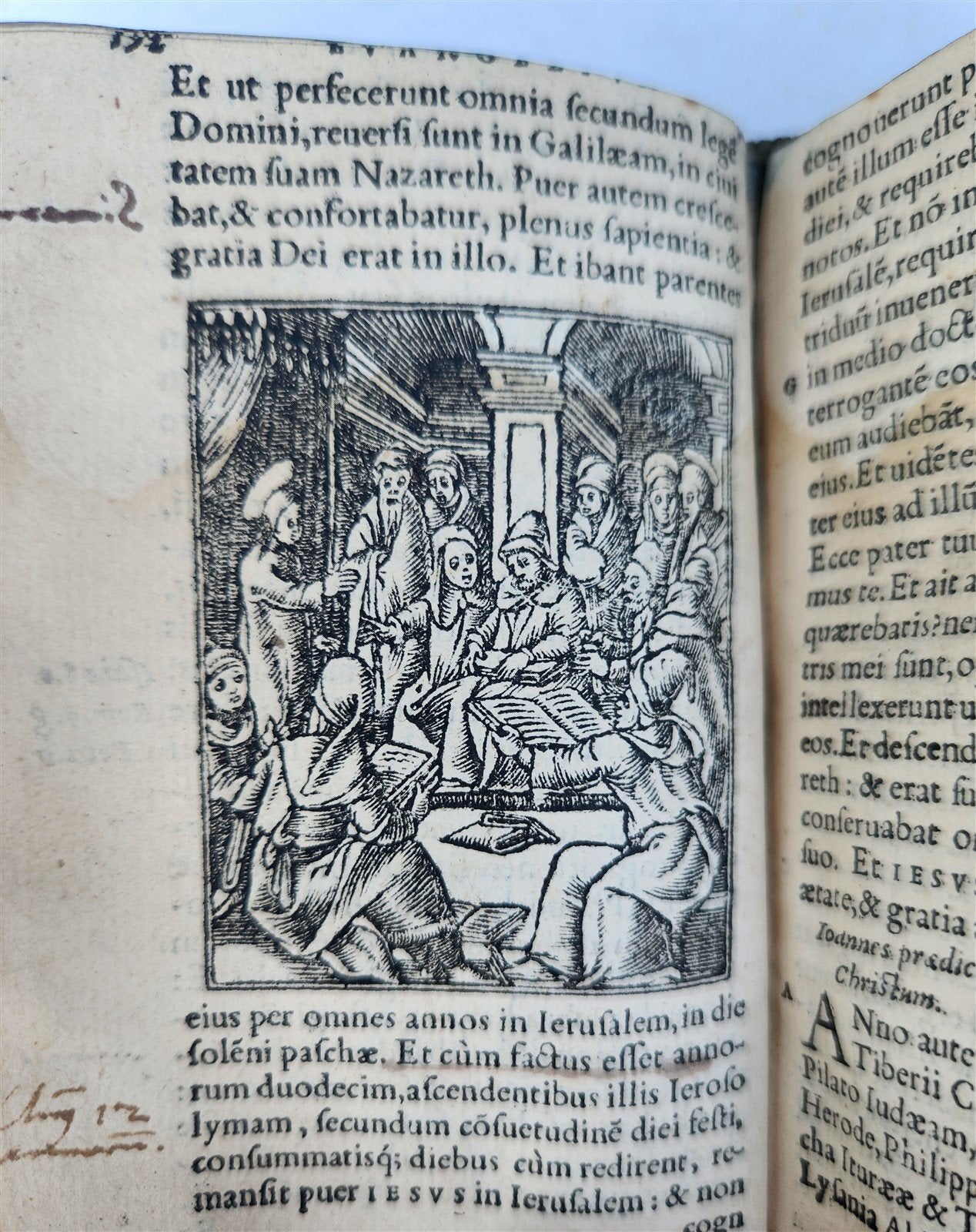 1551 BIBLE in LATIN ILLUSTRATED w/ 108 WOODCUTS antique RARE pocket size VELLUM
