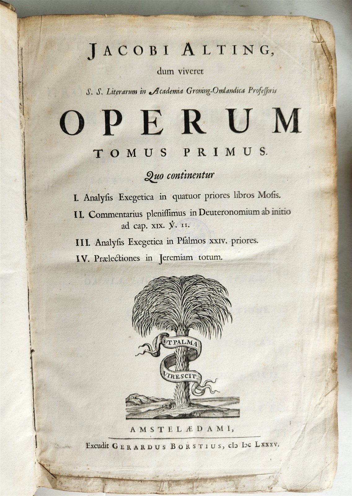 1685 5 VELLUM BOUND FOLIOS antique analytica practica problematica & philologica