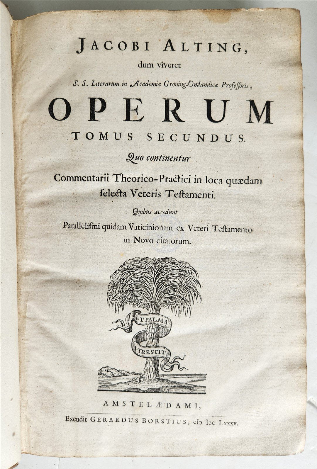 1685 5 VELLUM BOUND FOLIOS antique analytica practica problematica & philologica