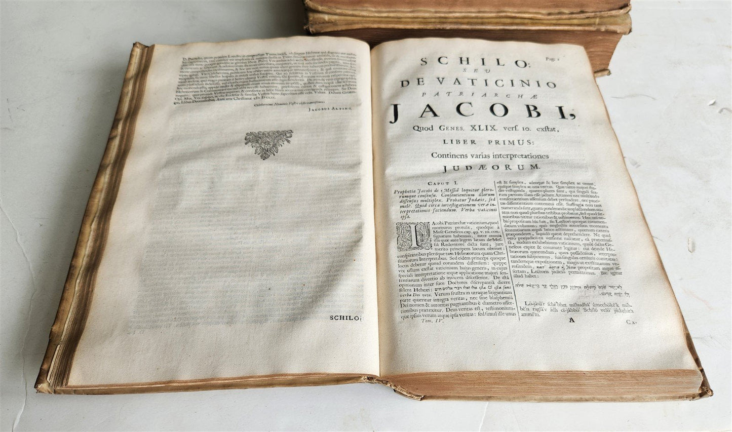 1685 5 VELLUM BOUND FOLIOS antique analytica practica problematica & philologica