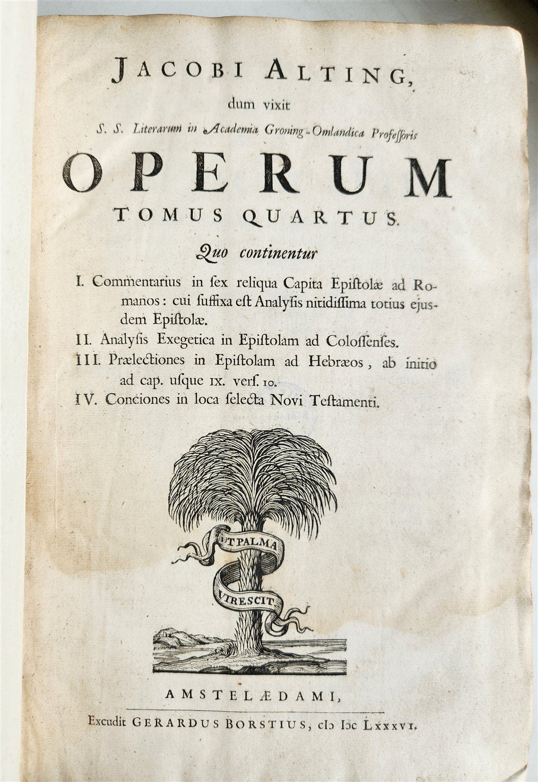 1685 5 VELLUM BOUND FOLIOS antique analytica practica problematica & philologica