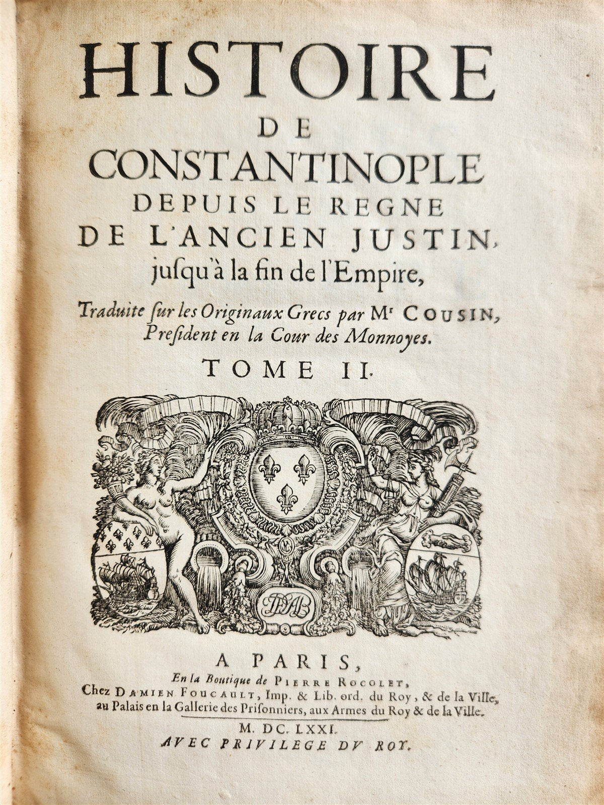 1672 HISTORY of CONSTANTINOPLE 8 VOLUMES antique in FRENCH TURKISH INTEREST