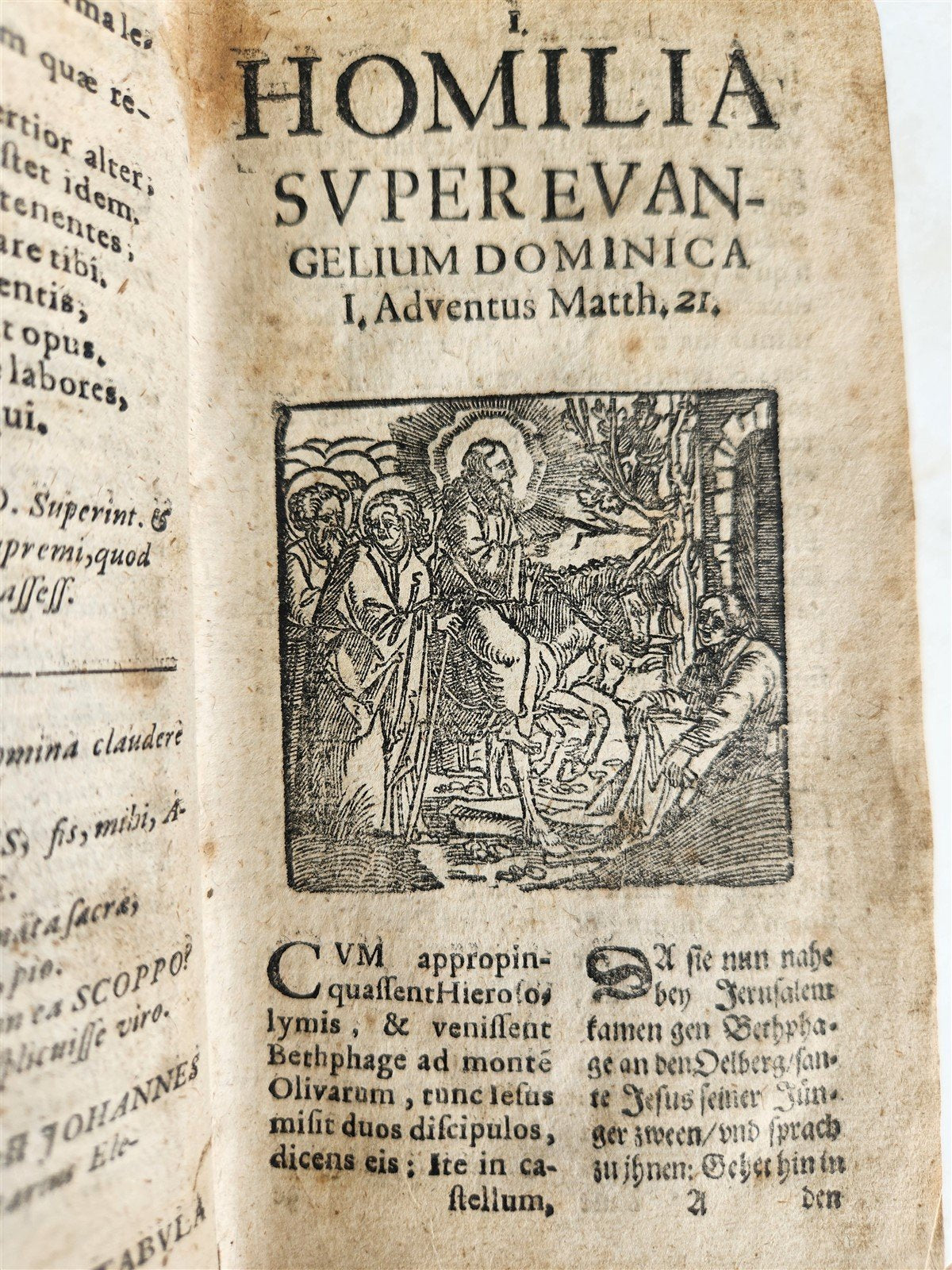 1621 ILLUSTRATED Homiliarum in Evangelia antique VELLUM BINDING