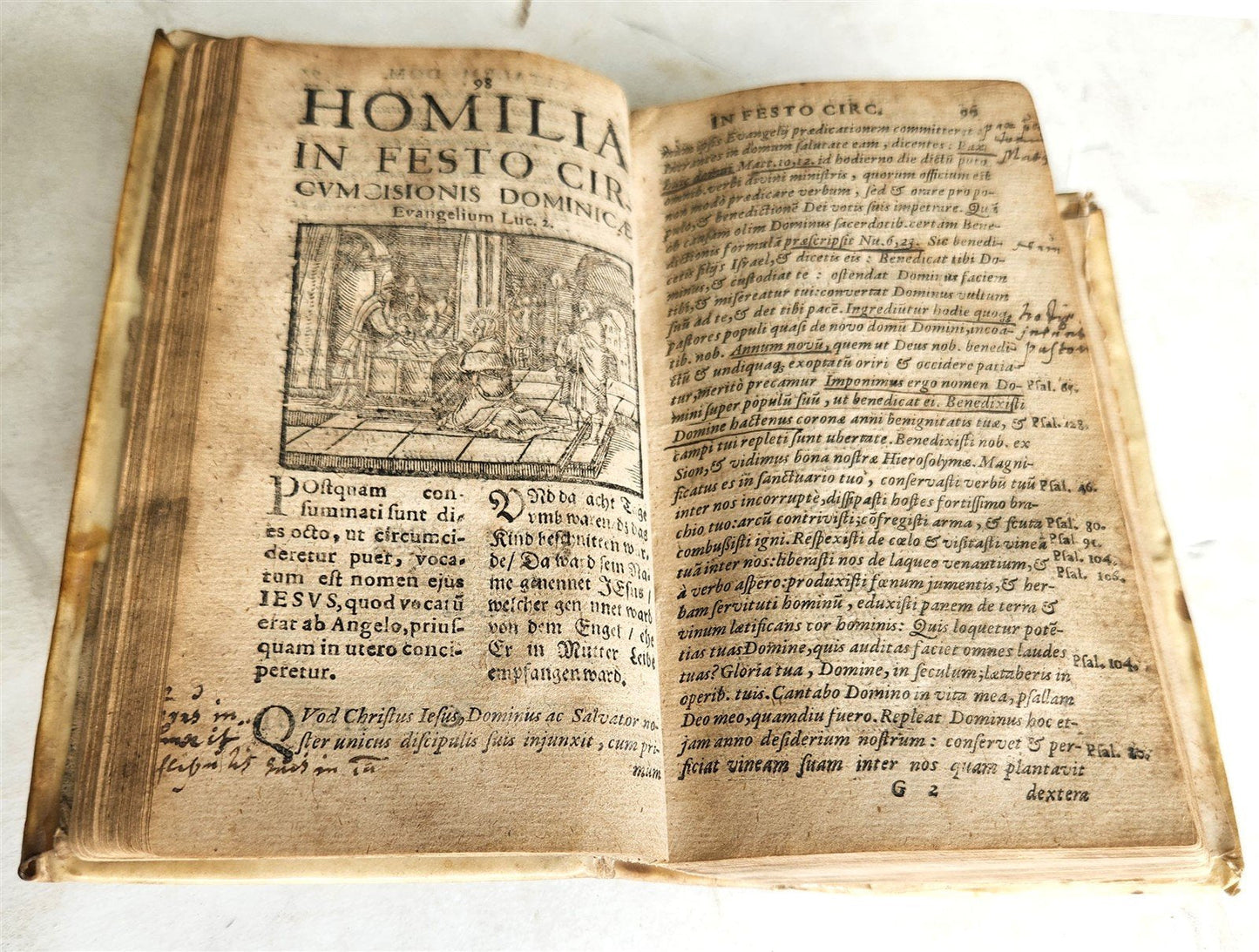 1621 ILLUSTRATED Homiliarum in Evangelia antique VELLUM BINDING