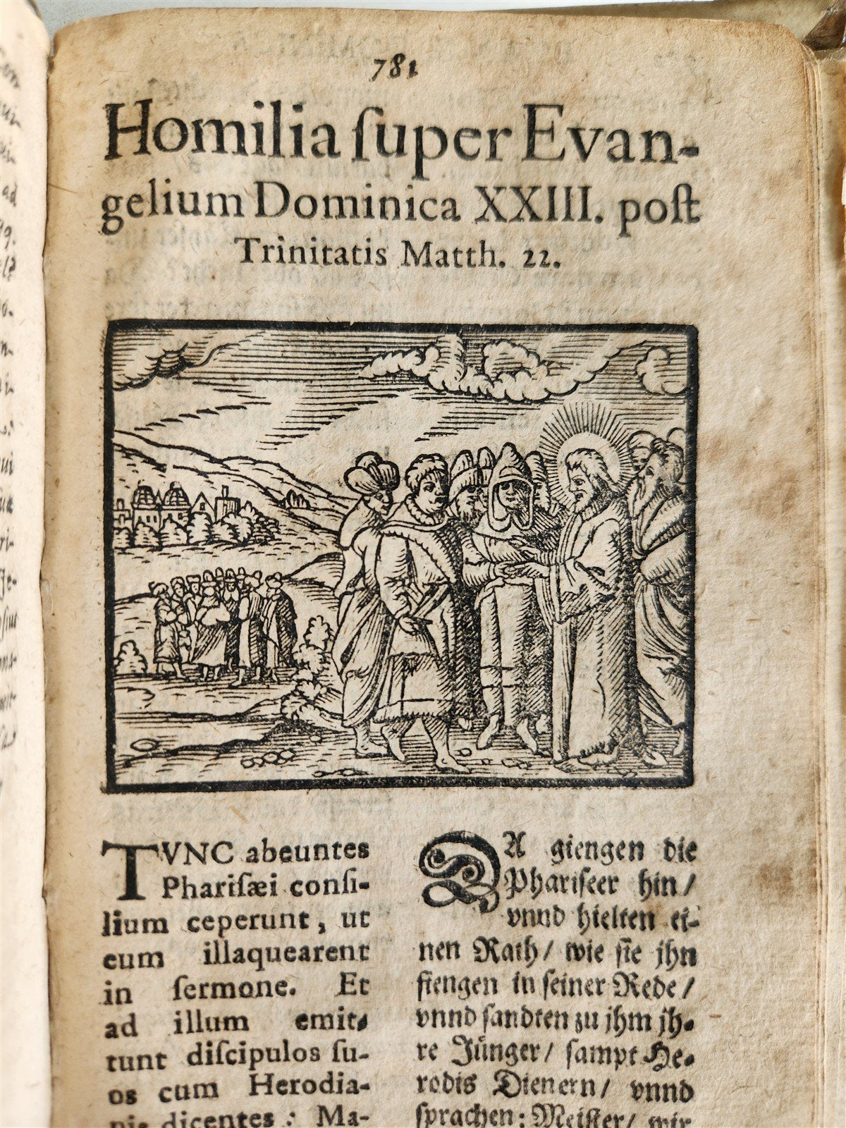 1621 ILLUSTRATED Homiliarum in Evangelia antique VELLUM BINDING