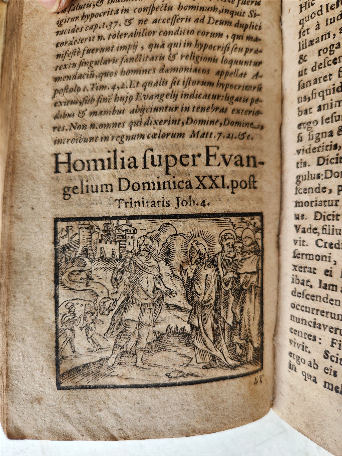 1621 ILLUSTRATED Homiliarum in Evangelia antique VELLUM BINDING