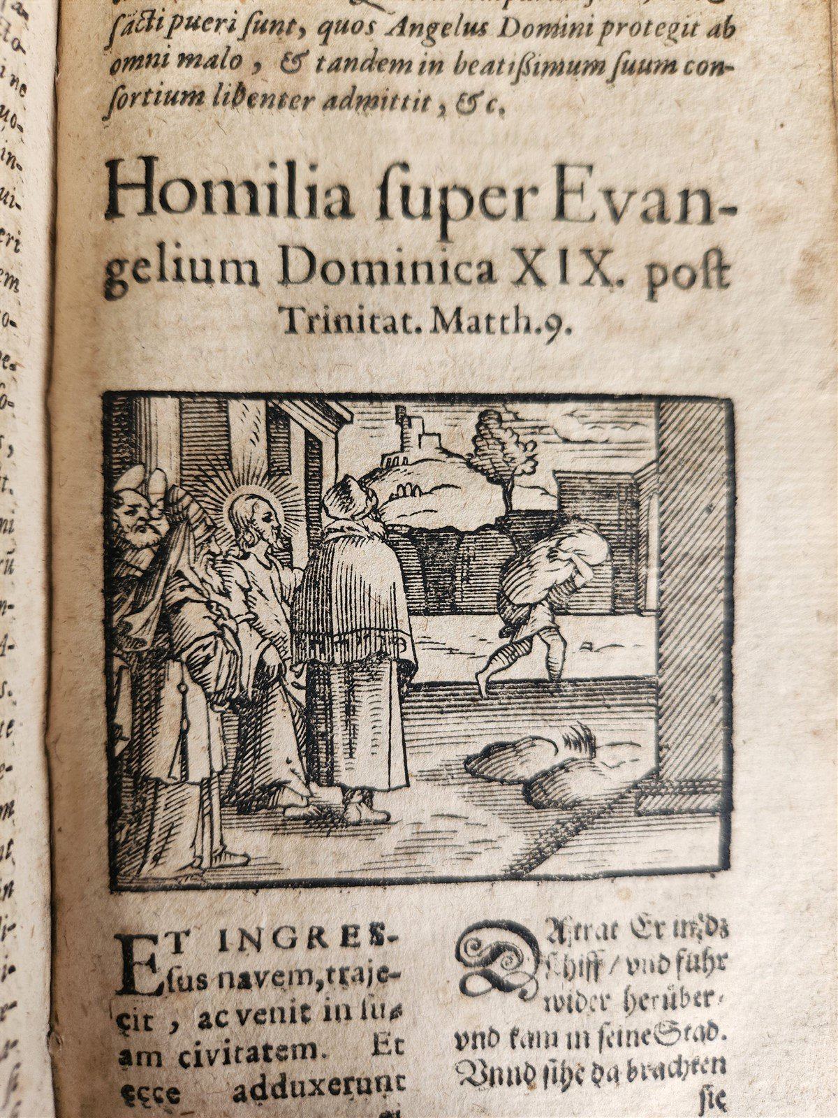 1621 ILLUSTRATED Homiliarum in Evangelia antique VELLUM BINDING