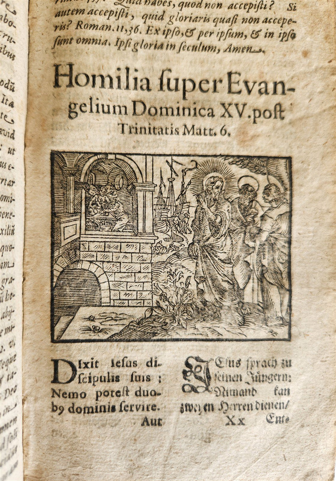 1621 ILLUSTRATED Homiliarum in Evangelia antique VELLUM BINDING