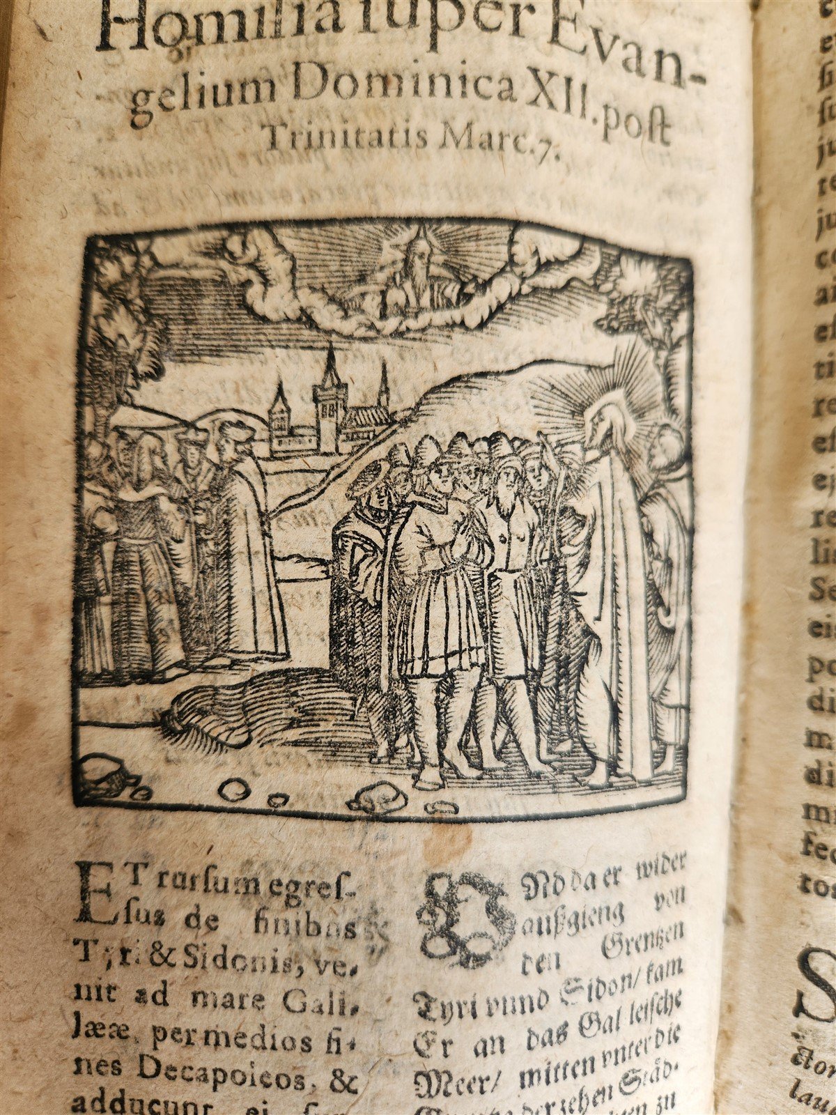 1621 ILLUSTRATED Homiliarum in Evangelia antique VELLUM BINDING