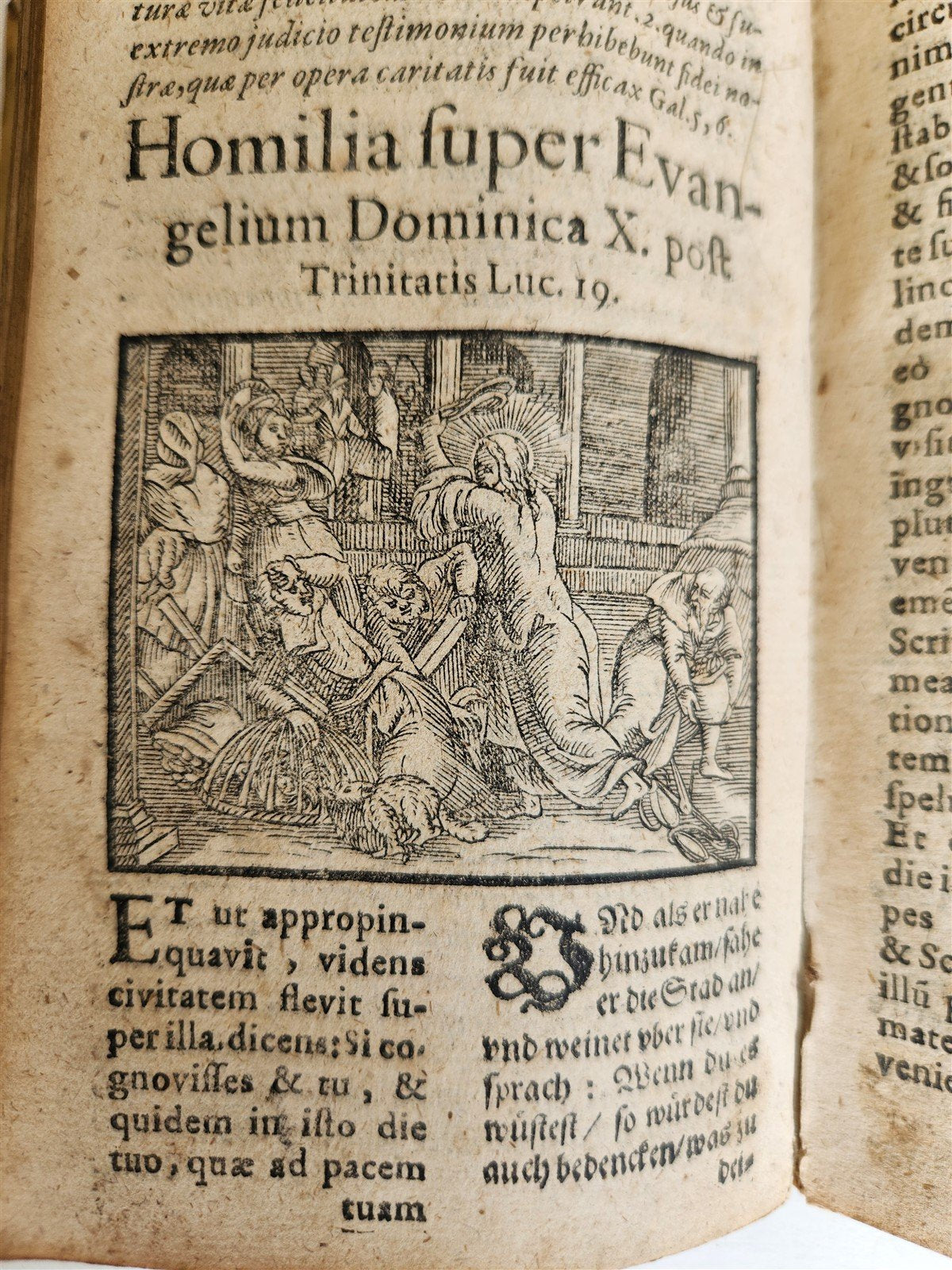 1621 ILLUSTRATED Homiliarum in Evangelia antique VELLUM BINDING