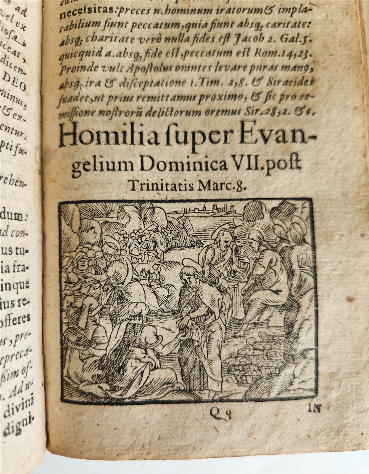 1621 ILLUSTRATED Homiliarum in Evangelia antique VELLUM BINDING