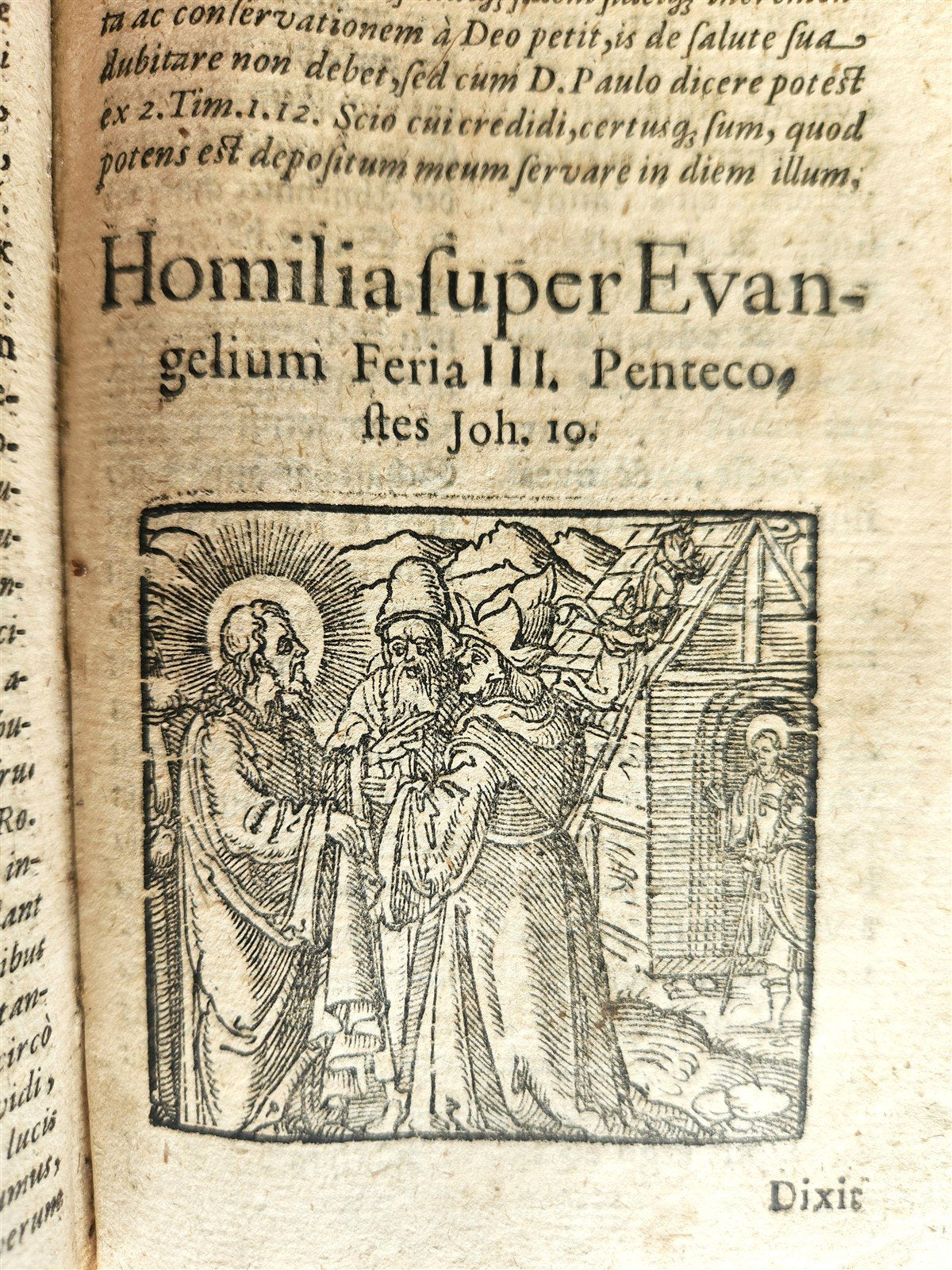1621 ILLUSTRATED Homiliarum in Evangelia antique VELLUM BINDING