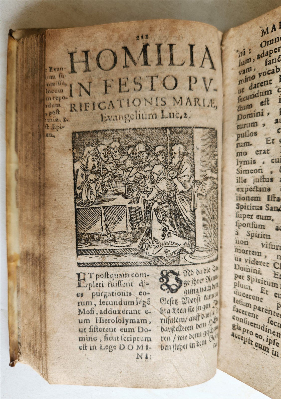 1621 ILLUSTRATED Homiliarum in Evangelia antique VELLUM BINDING