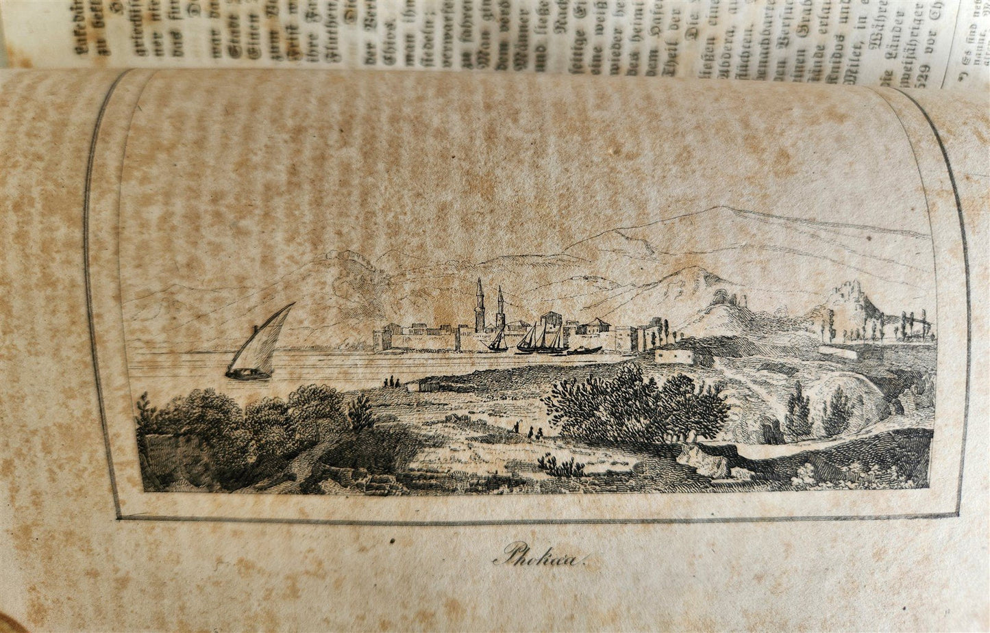 1830s ILLUSTRATED TRAVELS to MICRONESIA SWEDEN NORWAY GREECE antique 3 VOLUMES