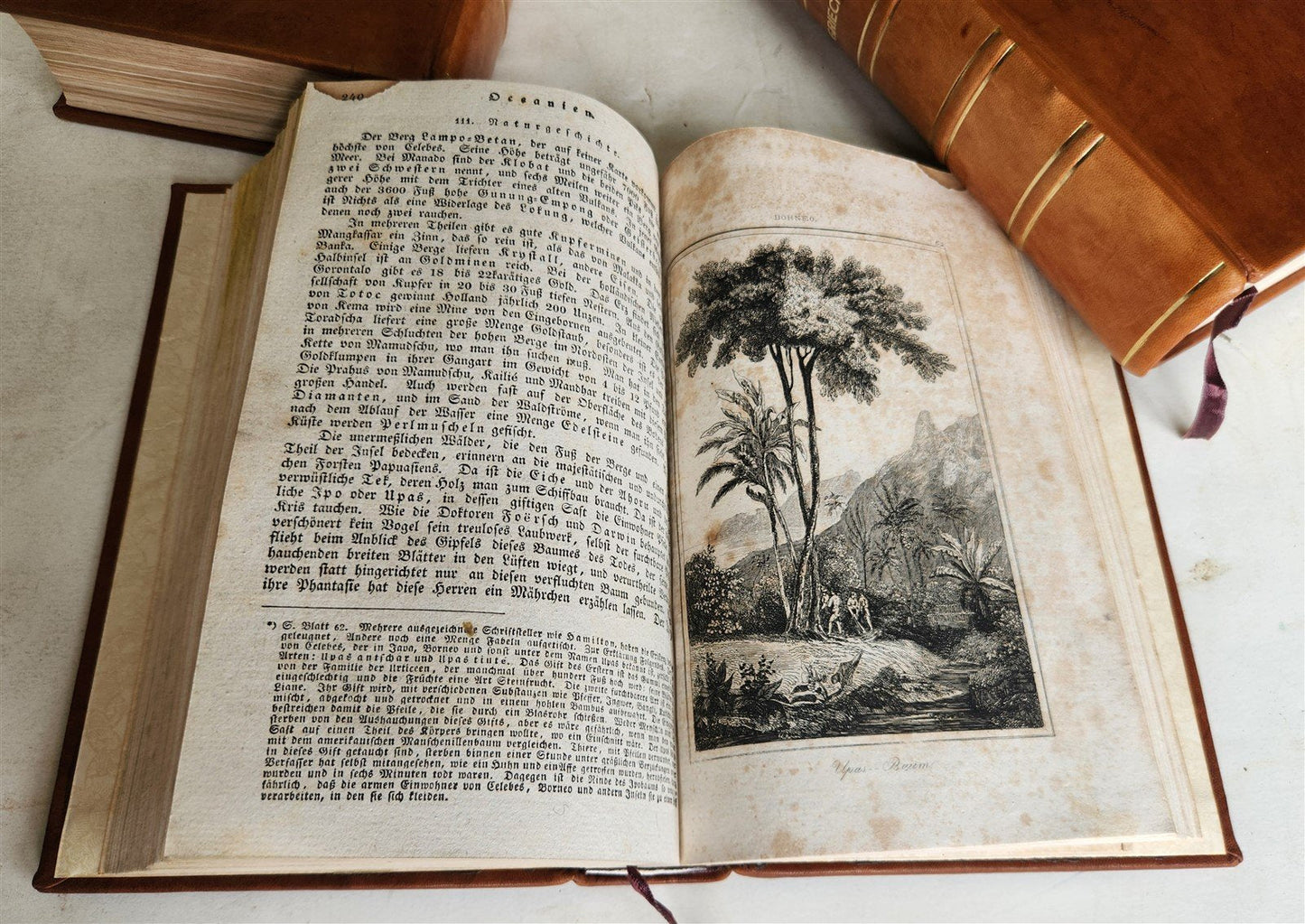 1830s ILLUSTRATED TRAVELS to MICRONESIA SWEDEN NORWAY GREECE antique 3 VOLUMES