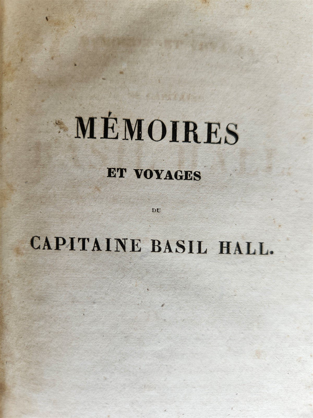 1834 MEMOIRES & VOYAGES of CAPTAIN BASIL HALL antique 4 VOLUMES w/ provenance