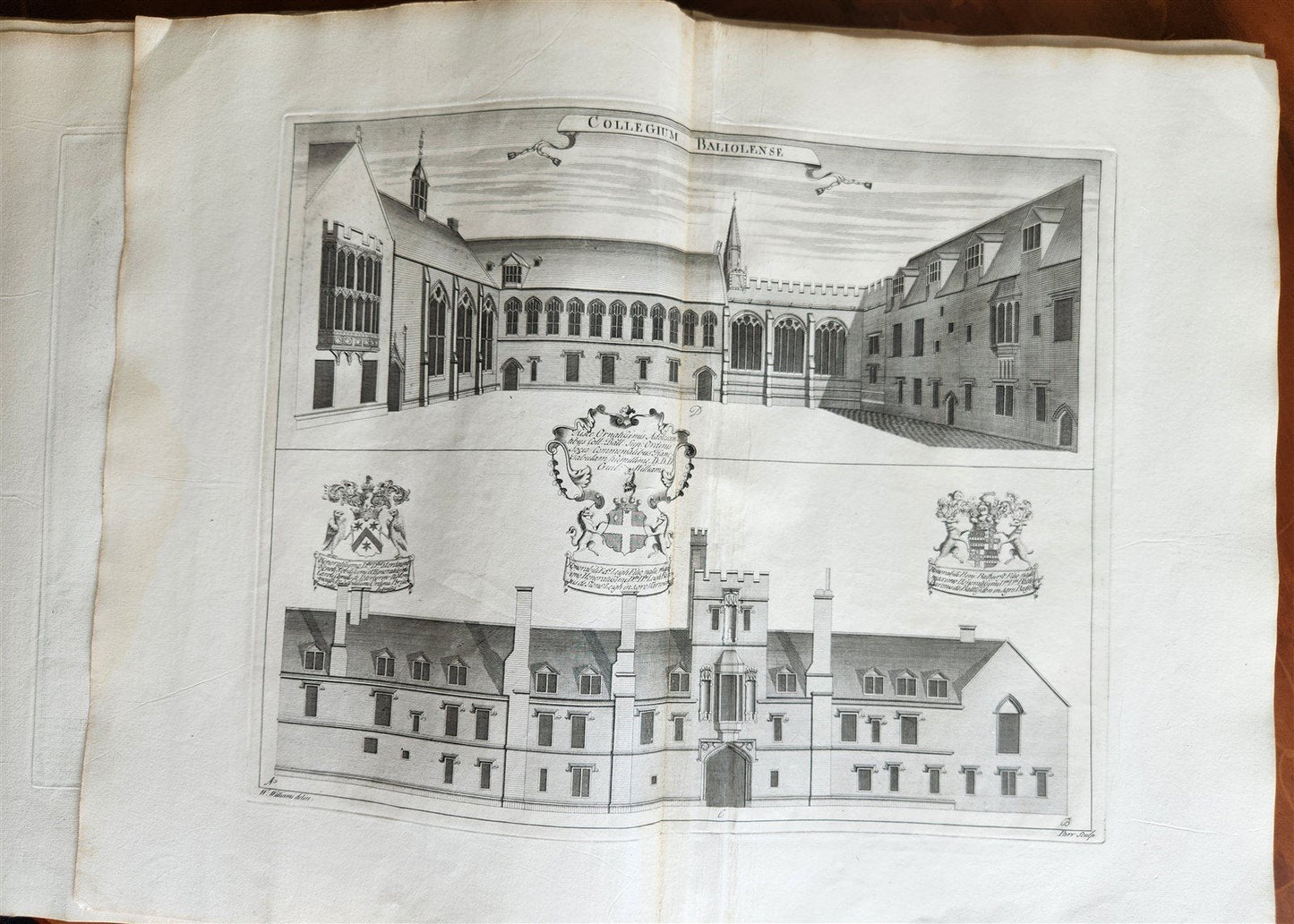 1733 OXONIA DEPICTA 58 OXFORD UNIVERSITY ENGRAVINGS antique LARGE FOLIO Williams