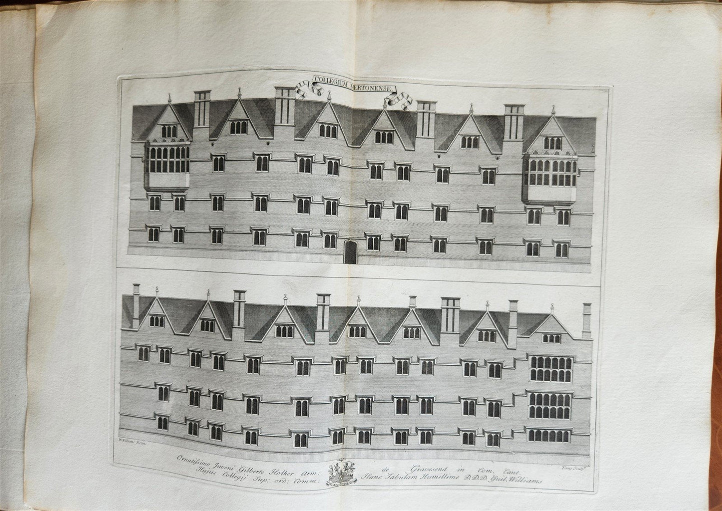 1733 OXONIA DEPICTA 58 OXFORD UNIVERSITY ENGRAVINGS antique LARGE FOLIO Williams