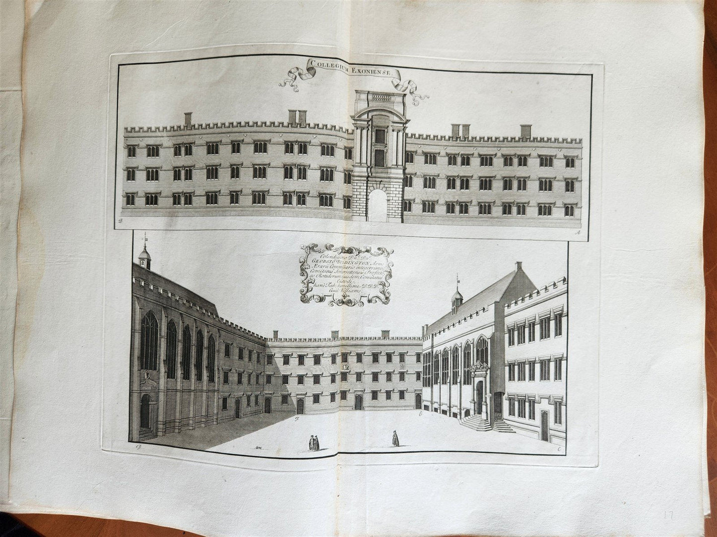 1733 OXONIA DEPICTA 58 OXFORD UNIVERSITY ENGRAVINGS antique LARGE FOLIO Williams