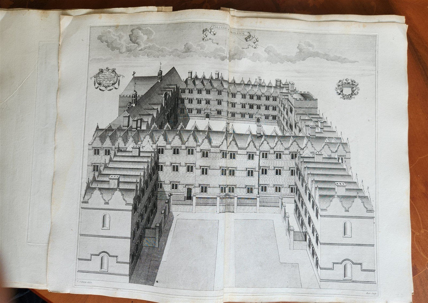 1733 OXONIA DEPICTA 58 OXFORD UNIVERSITY ENGRAVINGS antique LARGE FOLIO Williams