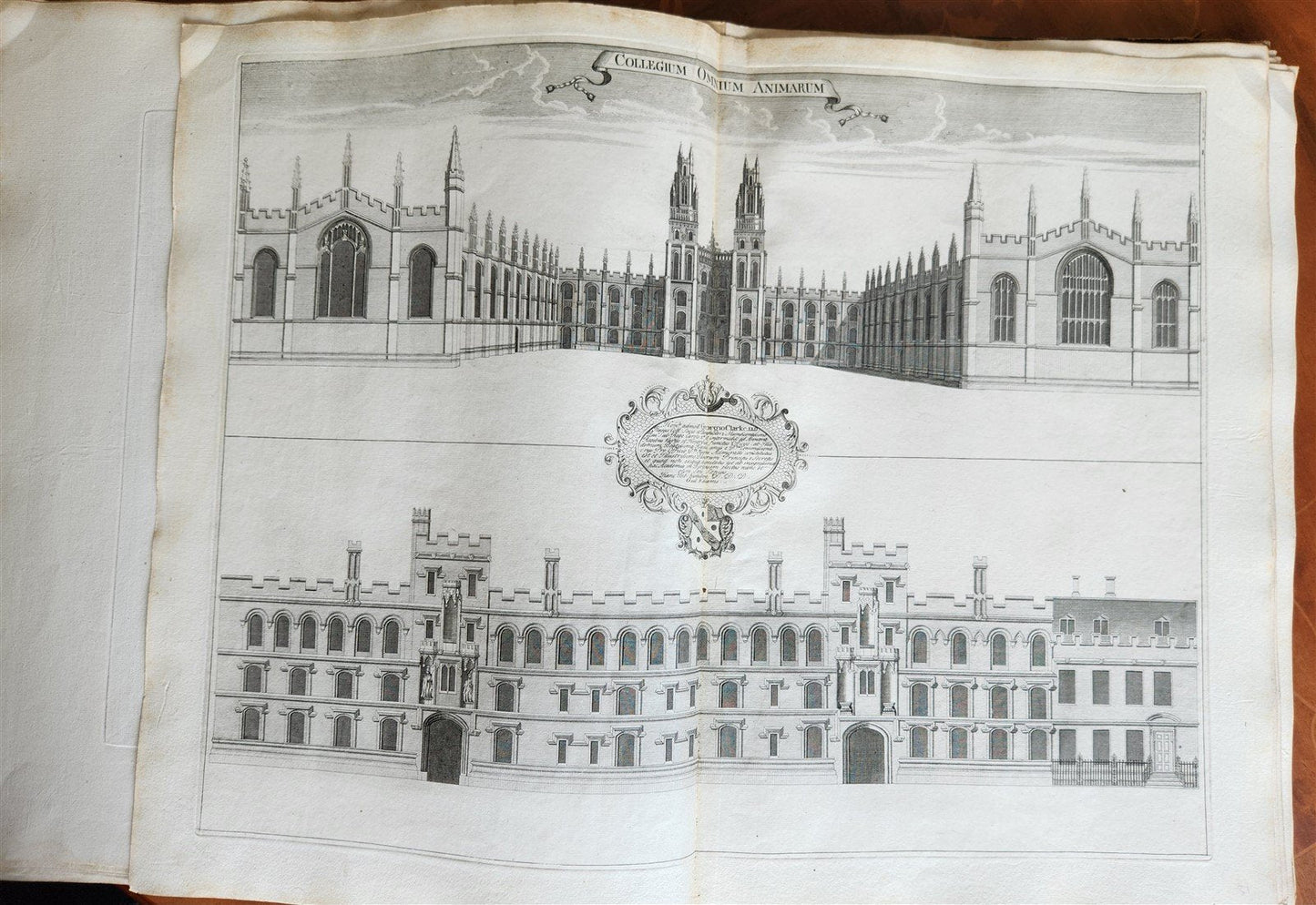 1733 OXONIA DEPICTA 58 OXFORD UNIVERSITY ENGRAVINGS antique LARGE FOLIO Williams