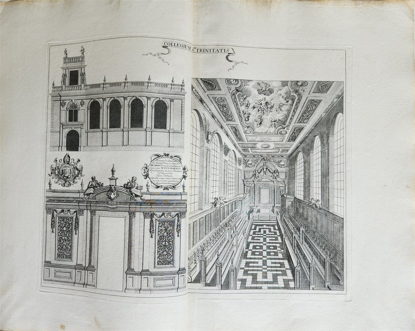 1733 OXONIA DEPICTA 58 OXFORD UNIVERSITY ENGRAVINGS antique LARGE FOLIO Williams