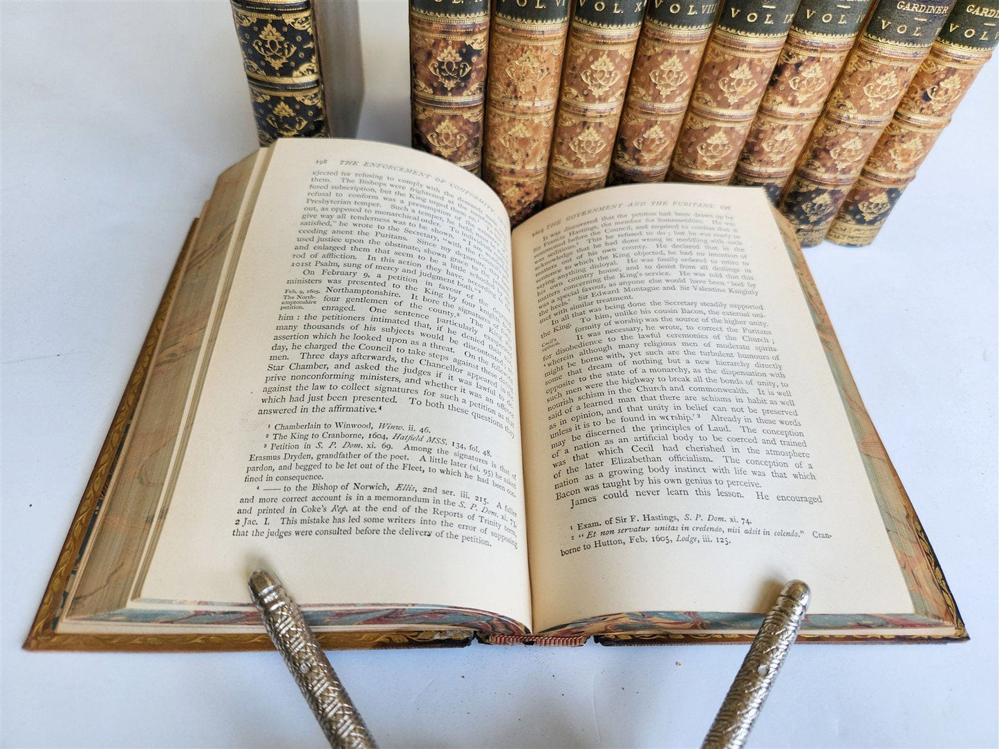 1883 HISTORY of ENGLAND 1603-1642 by Gardiner 10 VOLUMES antique