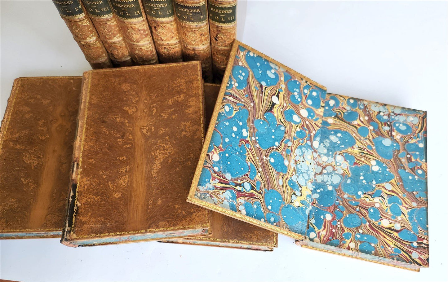 1883 HISTORY of ENGLAND 1603-1642 by Gardiner 10 VOLUMES antique