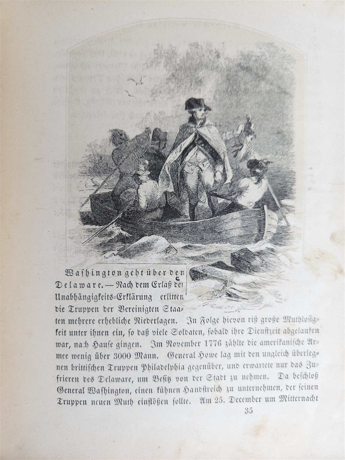 1866 PICTURES from HISTORY of AMERICA antique BILDER AUS DER GESCHICHTE AMERIKAS