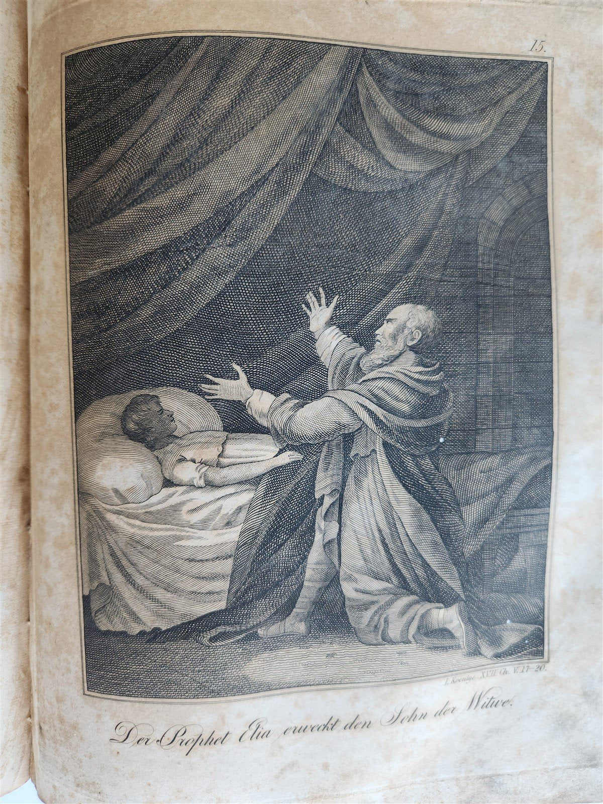 1828 BIBLE in GERMAN ILLUSTRATED antique PHILADELPHIA AMERICANA