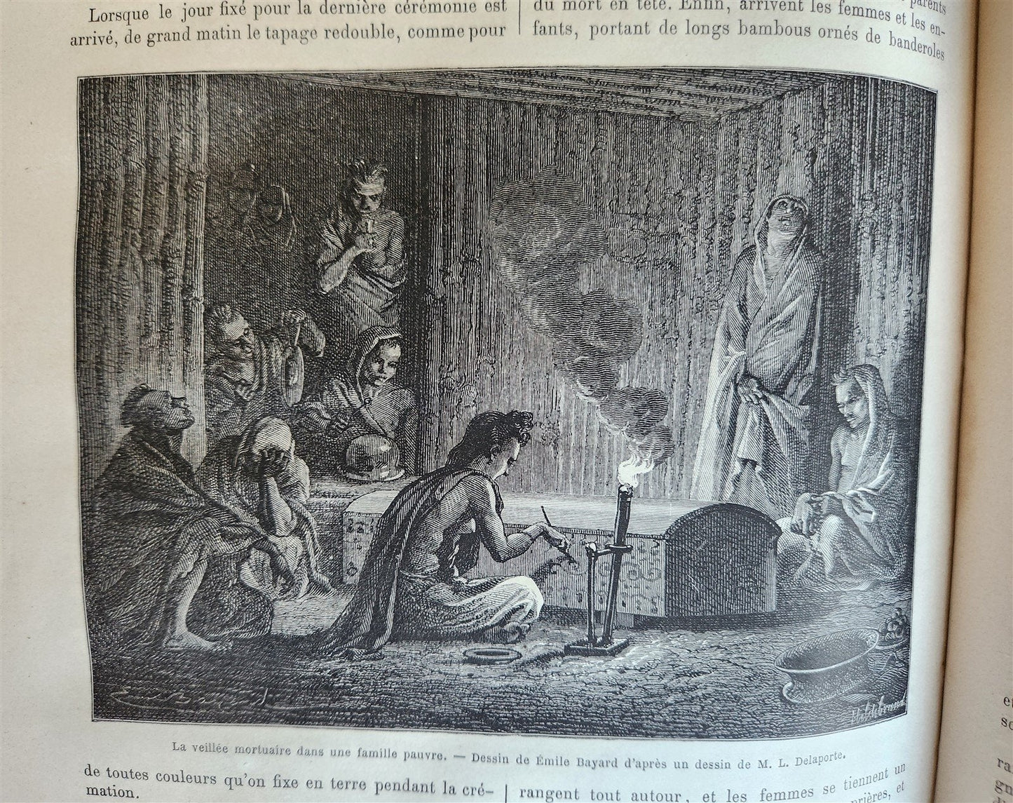 1871 HISTORY of VOYAGES TOUR DE MONDE ILLUSTRATED antique INDO-CHINA & INDIA