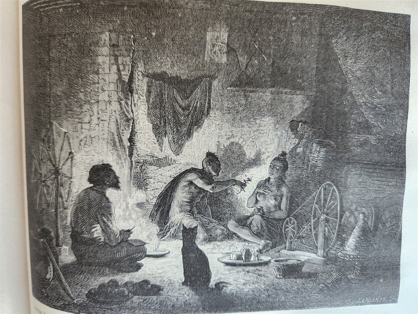 1871 HISTORY of VOYAGES TOUR DE MONDE ILLUSTRATED antique INDO-CHINA & INDIA