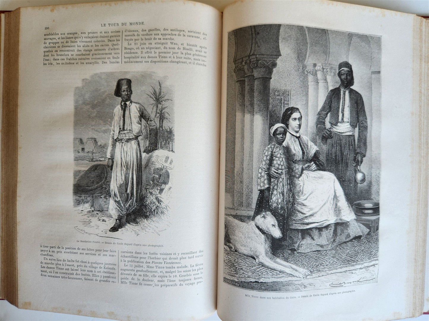 1871 HISTORY of VOYAGES TOUR DE MONDE ILLUSTRATED antique INDO-CHINA & INDIA
