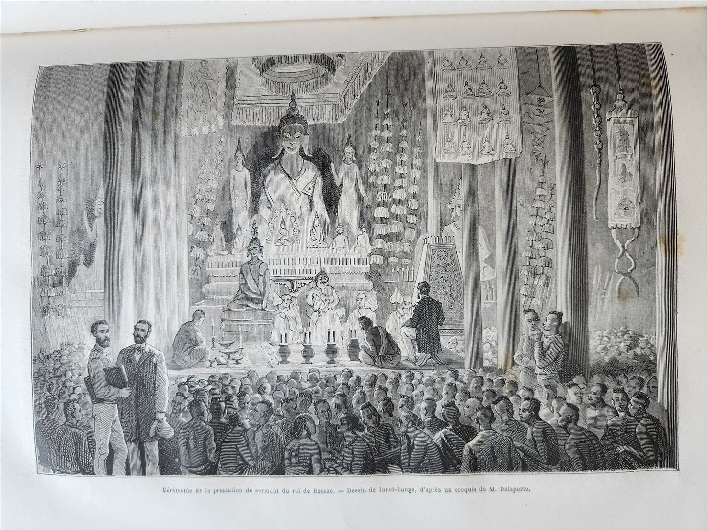 1871 HISTORY of VOYAGES TOUR DE MONDE ILLUSTRATED antique INDO-CHINA & INDIA