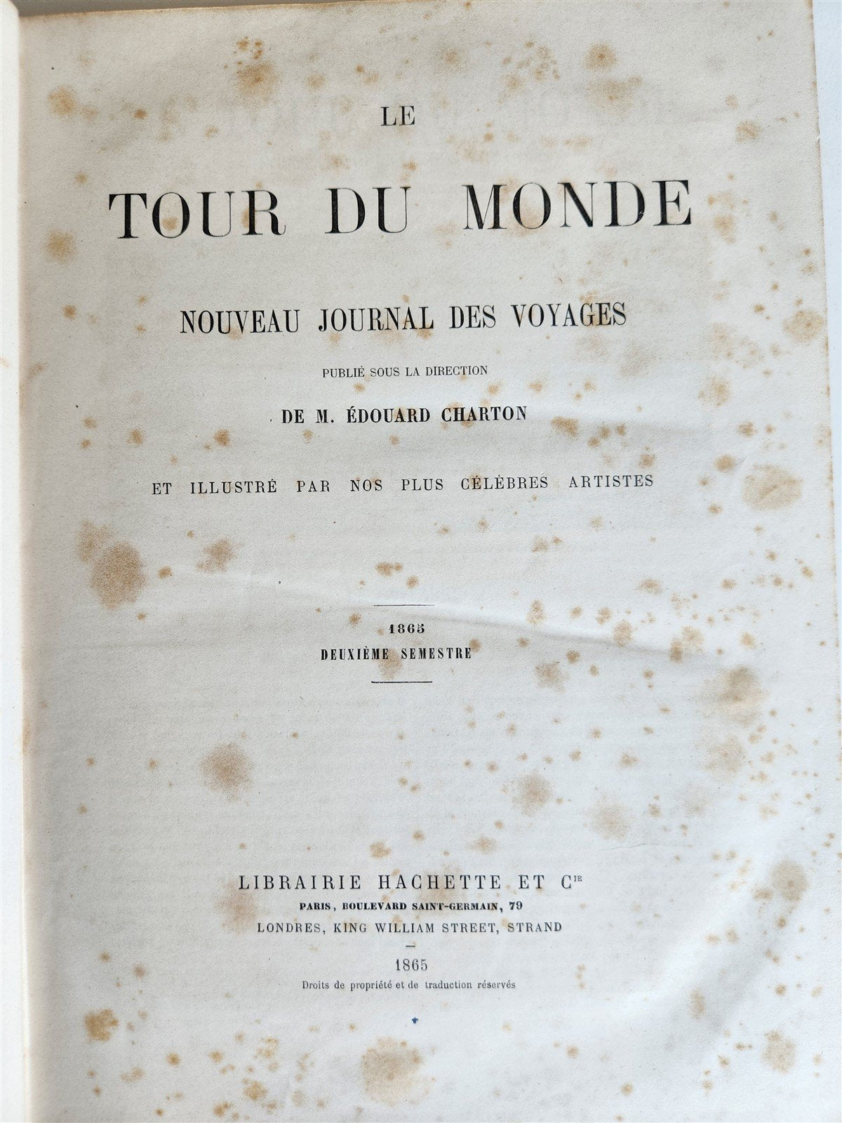 1865 HISTORY of VOYAGES ILLUSTRATED antique Russia Africa New Zealand S. America