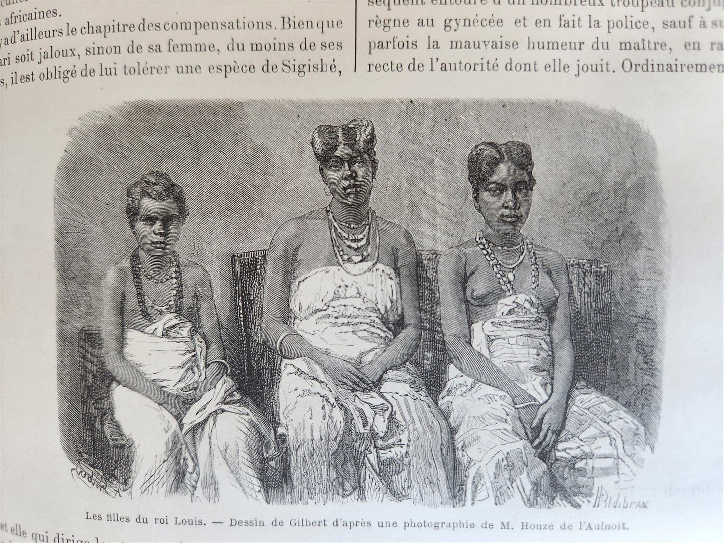 1865 HISTORY of VOYAGES ILLUSTRATED antique Russia Africa New Zealand S. America
