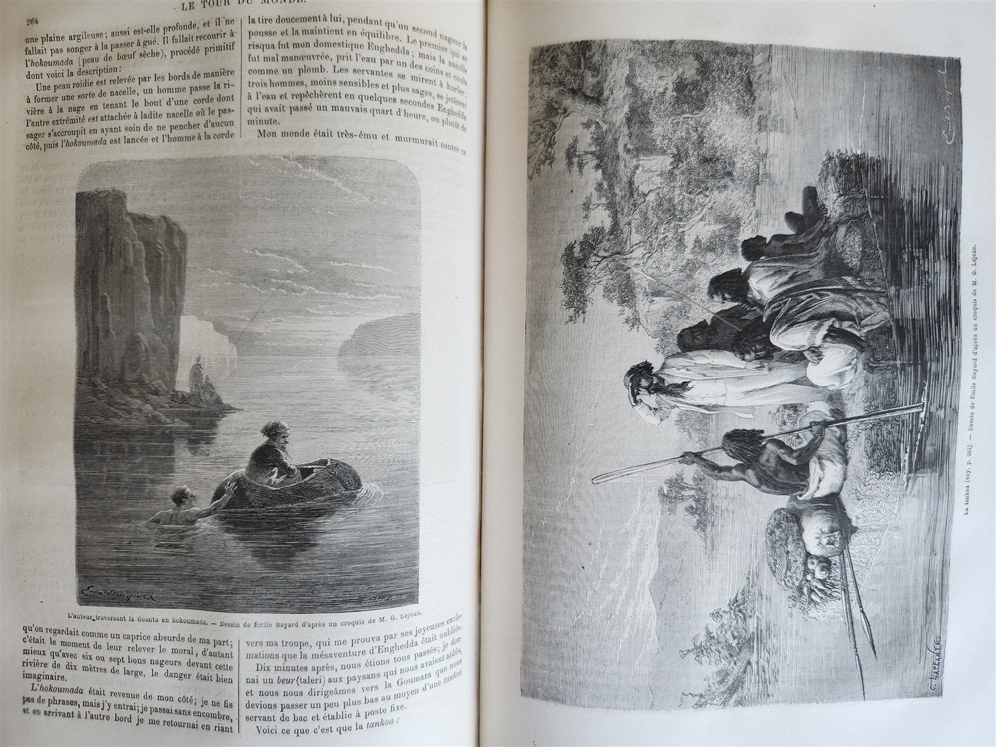 1865 HISTORY of VOYAGES ILLUSTRATED antique Russia Africa New Zealand S. America