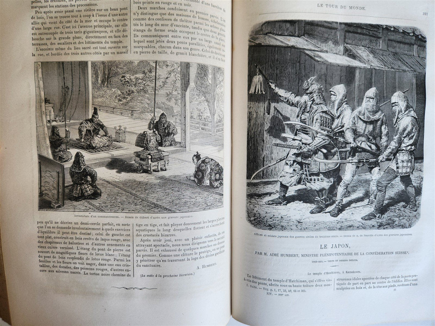 1866 HISTORY of VOYAGES ILLUSTRATED antique JAPAN & SOUTH AMERICA TRAVELS