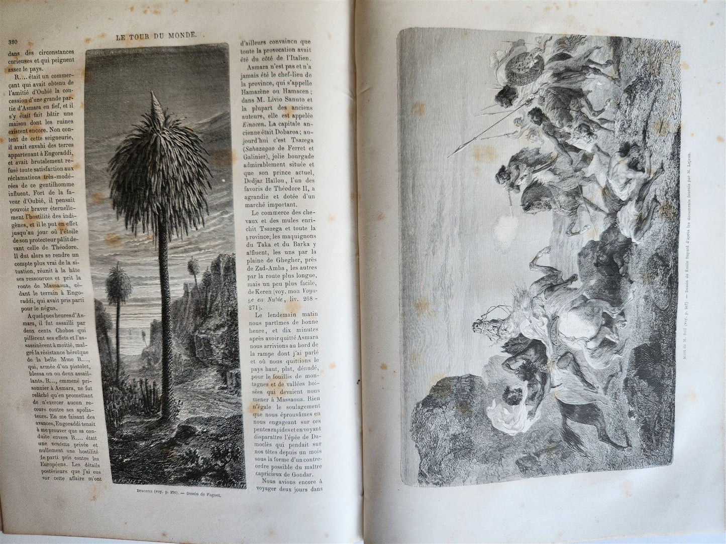 1867 HISTORY of VOYAGES ILLUSTRATED antique AFRICA and SOUTH AMERICA TRAVELS