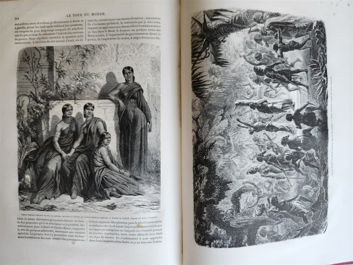1864 HISTORY of VOYAGES ILLUSTRATED antique CHINA INDIA JAVA SOUTH AMERICA etc.