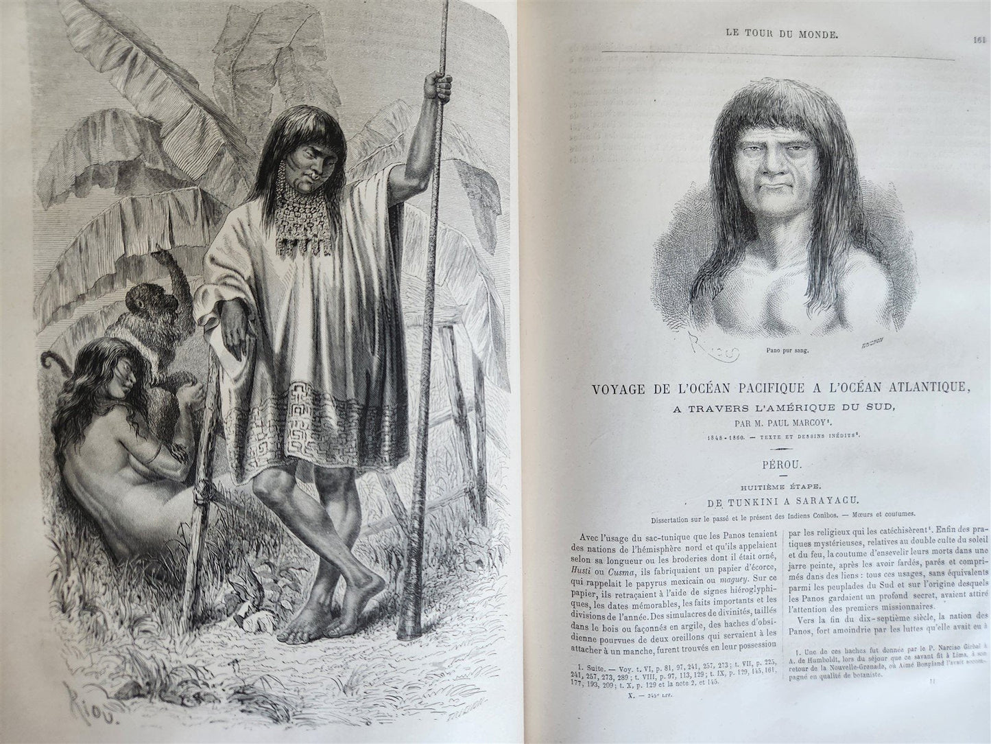 1864 HISTORY of VOYAGES ILLUSTRATED antique CHINA INDIA JAVA SOUTH AMERICA etc.