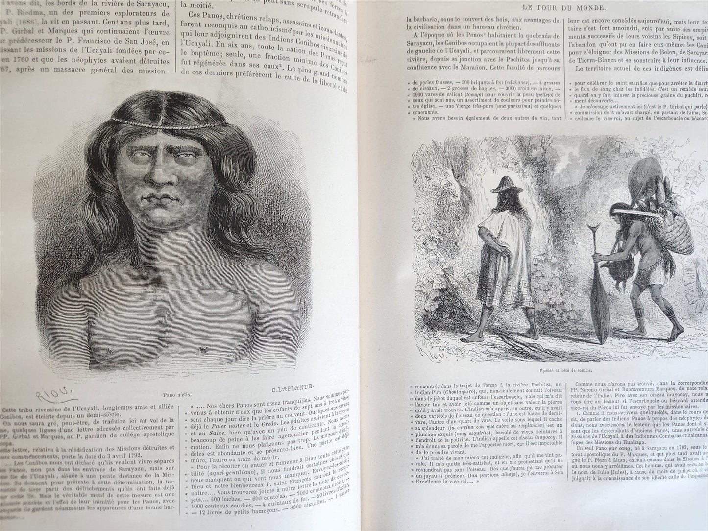 1864 HISTORY of VOYAGES ILLUSTRATED antique CHINA INDIA JAVA SOUTH AMERICA etc.