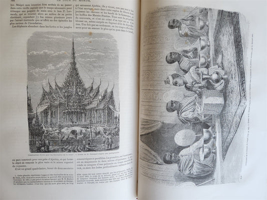 1863 HISTORY of VOYAGES ILLUSTRATED antique SIAM UNITED STATES INDIA TURKEY