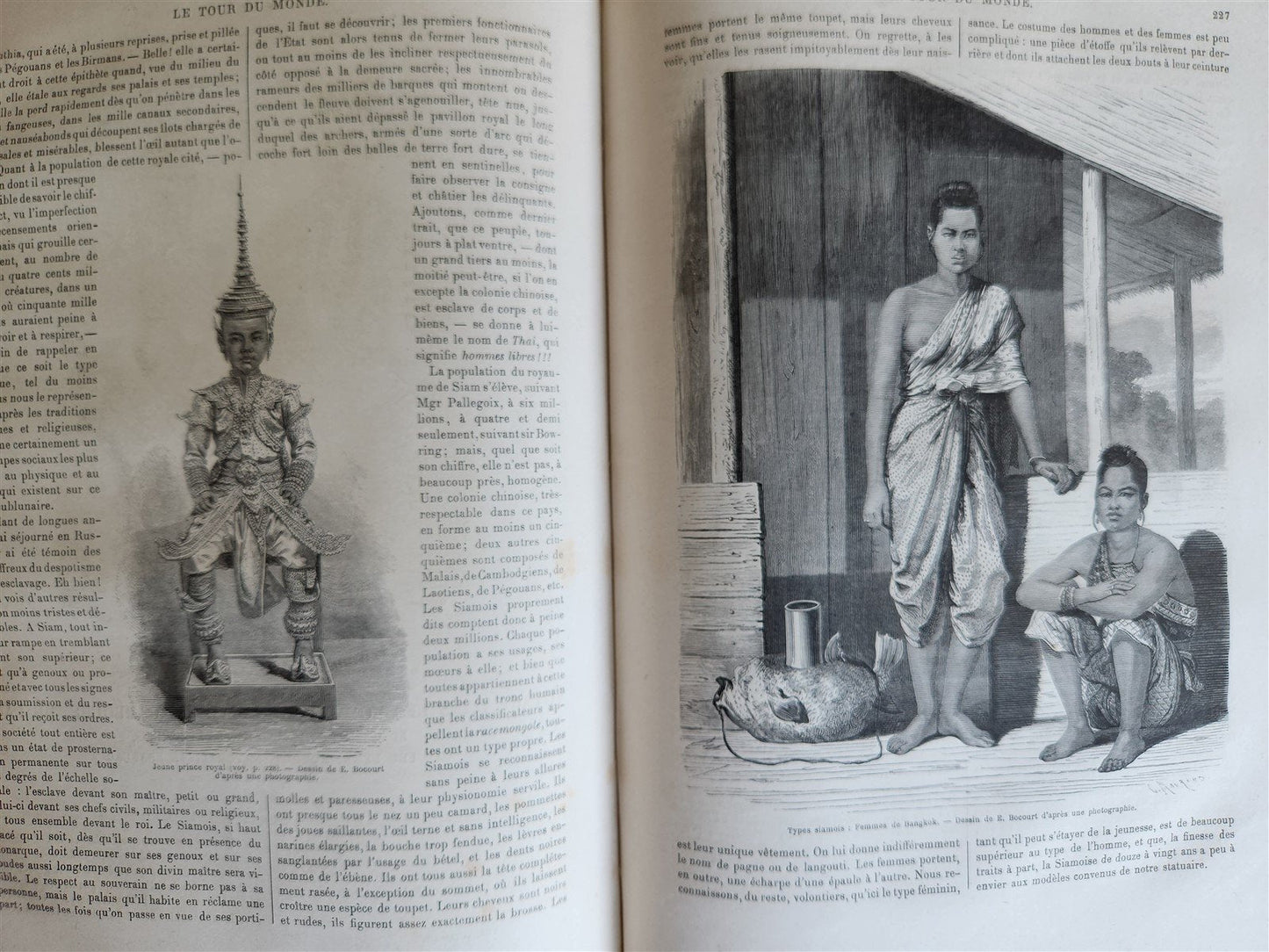1863 HISTORY of VOYAGES ILLUSTRATED antique SIAM UNITED STATES INDIA TURKEY